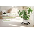 thumbnail image 3 of 2 Pack Dia.18.1" x 3.5" H Round Plant Caddy with Wheels, Fully Assembled, Heavy Duty Construction, 300 Lbs Capacity, Load-Bearing Wheels with Brakes, No Installation Required, 3 of 9