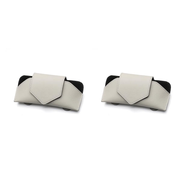 Kenally Car Sunshadow Gafas Clip Gafas de sol Estuche Universal Automóvil Interior Soporte de montaje Organización Suministros Gris Gris 2piezas Kenally CBP294976