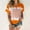 Orange, variant on Azrian Womens Tops,Women's Tops Women's Fashion Casual Loose Blouse Tiy-dye Printing Round Neck T-Shirt Shirts Blouse Print TeeSummer Outfits for Women Trendy