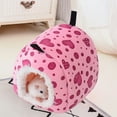 thumbnail image 6 of Dengjunhu Hamster Bed Comfortable Large Space Thicken Plush Semi-enclosed Cave Bed Pet Nest Small Animal Supplies, 6 of 7