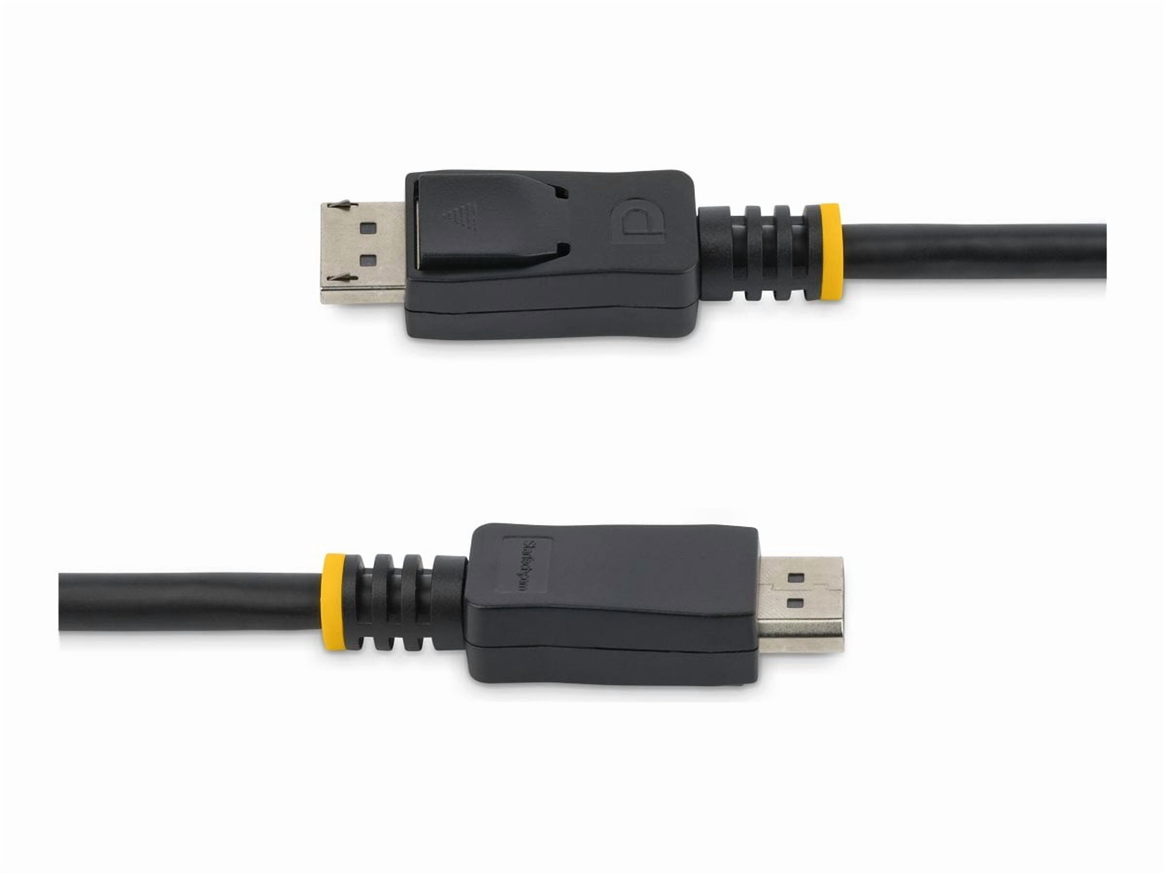 Startech 1 ft Short DisplayPort 1.2 Cable with Latches M/M - DisplayPort 4k - DisplayPort Male Digital Audio/Video - DisplayPort Male Digital Audio/Video - 1ft - Black