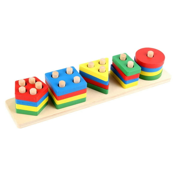 Jouets Éducatifs en Bois pour Garçons, Empilés et Classés Géométriques