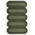 thumbnail image 2 of Artcore Hand Tufted Wool Oblong Scalloped Area Rug for High Traffic (Green, 7x10), 2 of 4