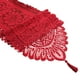 thumbnail image 2 of Camino de mesa navideño de encaje rojo | Decoración festiva para fiestas | Mantel de poliéster de 183 x 33 cm para uso en interiores y exteriores, 2 of 5