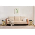 thumbnail image 3 of KEIVVAKN Glass End Tables Gold Coffee Table Center Table in Living Room Furniture Round Stainless Steel Frame, 3 of 8