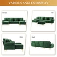 thumbnail image 6 of Wiilayok 114" U-Shaped Sectional Sofa,Chenille Modular 4 Seat Sofa Set for Living Room,Convertible L Shaped Sofa Couch Set with Chaise Lounge, Ottoman and Pillows, 6 of 8