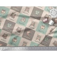 thumbnail image 3 of Soimoi Green Rayon Fabric Text & Owl Cartoon Decor Fabric Printed Yard 42 Inch Wide, 3 of 3