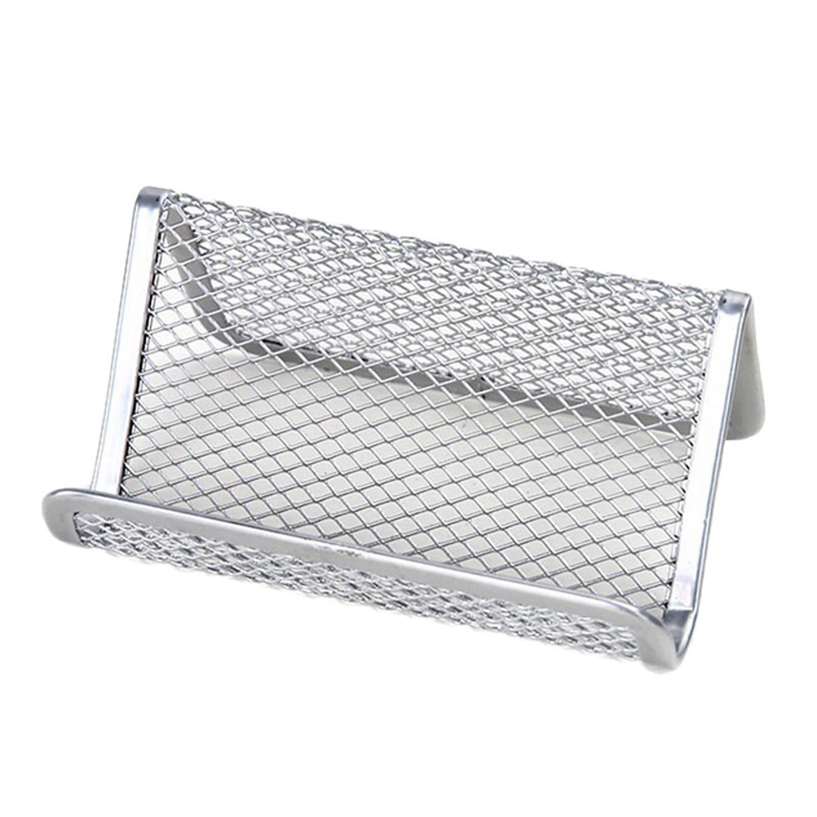 Porte-cartes de Visite en Métal avec Design en Maille Creuse Robuste et Durable pour Plusieurs Endroits