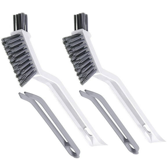 2 Pack Hard Bristle Crevice Cleaning Brush, Multifunctional Gap Cleaning Brush Supplies for Kitchen, Bathroom, Corner, Grout, Sink, Cup, Teapot, Bottle, Blender