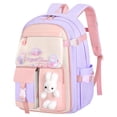 thumbnail image 1 of (morado)Mochila escolar rosa para niñas, útiles escolares, útiles escolares bonitos para la vuelta al cole, los mejores regalos de graduación para niñas, 1 of 5