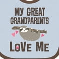 thumbnail image 4 of Inktastic My Great Grandparents Love Me Sloth Boys or Girls Baby Bib, 4 of 4