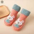 thumbnail image 2 of Luxtrada 1 Pairs Slippers Socks Shoes with Grips Baby Boy Girls Socks Moccasins Toddlers Anti-slip Indoor Slipper Winter Warm Infant Boots Shoes (6-24 Months), 2 of 6