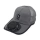 thumbnail image 4 of Sombreros con visera y ventilador, ajustables y con hebilla elástica, para hombres y mujeres. gris oscuro, 4 of 9