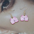 thumbnail image 7 of Lovely Enamel Cat Dangle Earrings - Adorable Cartoon Style Cat Jewelry for Cat Lover, 7 of 7