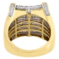 thumbnail image 4 of 10K Yellow Gold Princess Cut Diamond Mens XL Square Pinky Statement Ring 2 Ct., 4 of 5