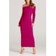 thumbnail image 5 of Vestido Maxi Ajustado PRETTYGARDEN con Hombros Descubiertos Rosa M, 5 of 8
