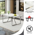thumbnail image 4 of Modern Dining Room Set,71" White Dining Table Sets For 6,1 Table, 4 of 6