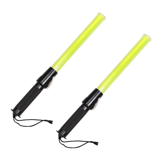Bastón de tráfico Apuakthei de 2 piezas de 43 cm, luz de advertencia LED