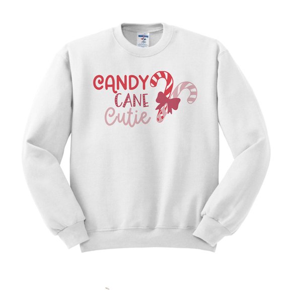 Candy Cane Cutie Sweatshirt Unisex Large White