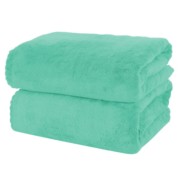 Juego de Toallas de Baño MOONQUEEN de Microfibra Premium Terciopelo Coral x2