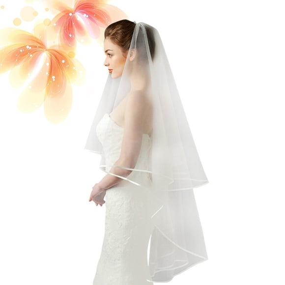 PENIKOKO Fringed Photo Backdrop Bridal Wedding Dress Accessories Beige Tulle 135x65in 1Pack Wedding Accessory