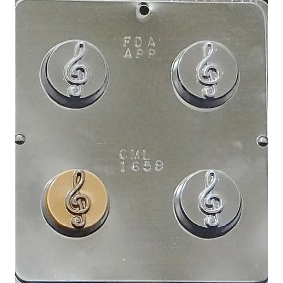 1659 G Clef Musical Note Oreo Cookie Chocolate Candy Mold