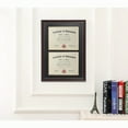 thumbnail image 2 of Double Diploma Frames 14x20 for Two 8.5x11 Diplomas Certificates Degrees Documents Cherry Color Golden Rim for Dual Diploma Certificate Document Frame for Two 8.5x11 Inch with Mat, 2 of 7