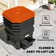 thumbnail image 4 of Outsunny 4-Tray Worm Composter Bin, 7.4 Gal Outdoor & Indoor Worm Composter for Recycling Food Waste, Orange, 4 of 9