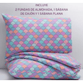 thumbnail image 2 of sábanas Xtellar matrimoniales Ultra Suaves Premium microfibra estampado Color Sirena, 2 of 4