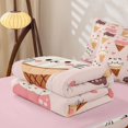thumbnail image 5 of Manfei Ice Cream Cat Zipper Twin Comforter Sets with Fitted Sheet and 2 Pillowcases, Cartoon Love Heart Zipper Bedding Set, Pink, Pink Reversible, 4pcs, 5 of 7