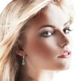 thumbnail image 3 of Galaxy Gold 14K White Gold Natural Emerald Dangle Earrings - May Birthstone - Hope & Creativity - Fine Jewelry for Women, 3 of 3