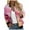 Pink, variant on Women's Casual Full Print Zipper Cardigan Jacket Long Sleeve Lightweight Outerwear Ladies Jacket plus Size Womens Winter Jacket Hood Wool Dress Womens plus Size Clothes 3x Women S Coats And Jacket