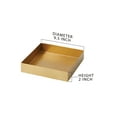 thumbnail image 5 of Serene Spaces Living Square Gold Iron Candle Tray, Measures 9.5" D & 2" T, 5 of 6