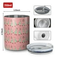 thumbnail image 4 of 12oz Coffee Tumblers Pink Christmas Tree Pattern Stainless Steel Vacuum Insulated Travel Tumbler Coffee Cups Mug with Lid and Straw with Cleaning Brush for Cold & Hot Drinks, 4 of 5