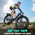 thumbnail image 4 of VIVI Electric Bike for Adults, 26x4.0" Fat Tire Mountain Bicycle,Max 25MPH, 750W Motor with 48V 15Ah Removable Battery, 7-Speed Electric mountain bike, UL2849, 4 of 10