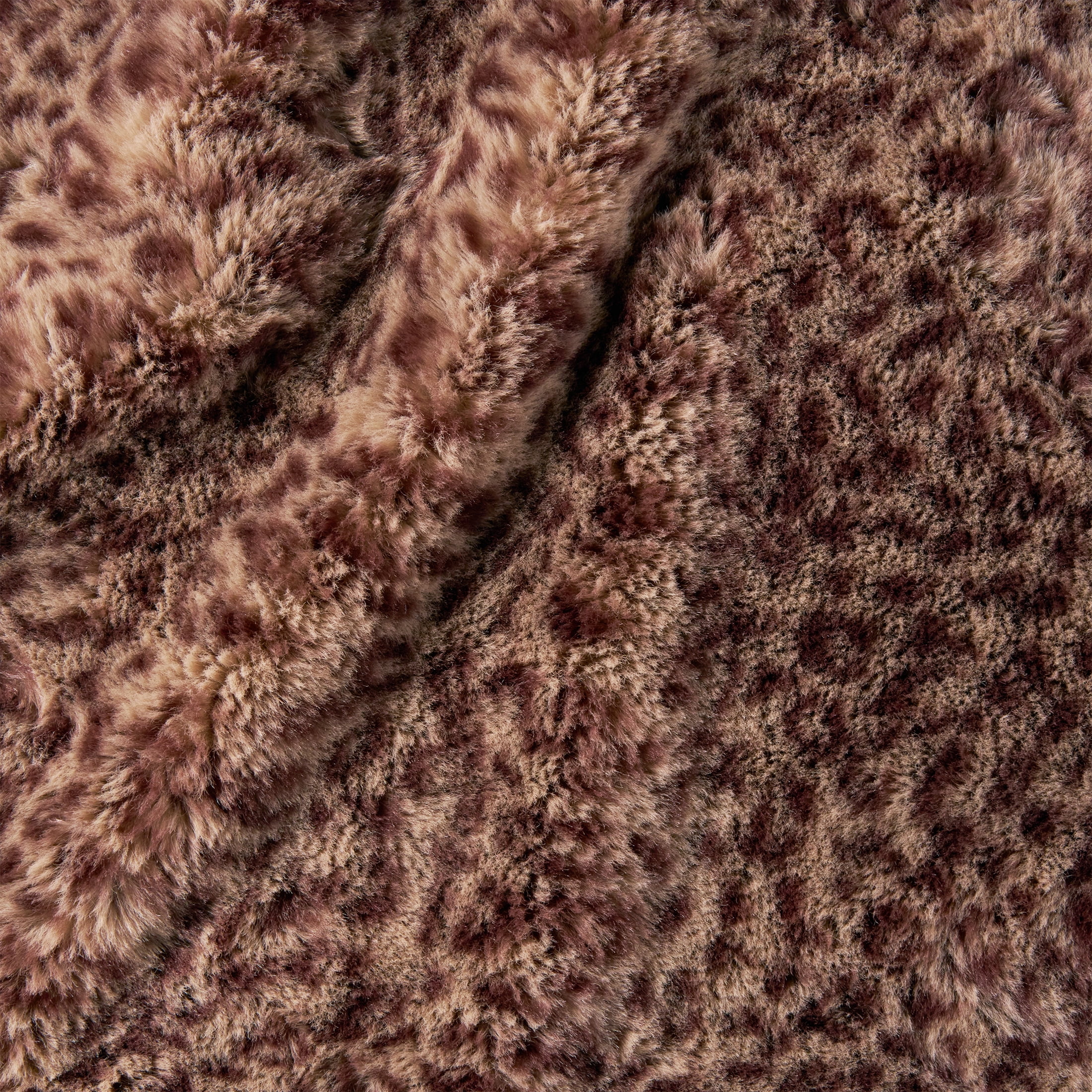 Better Homes & Gardens Brown Leopard Faux Fur Oversized Throw, 50 in x 72 in