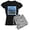 With Gray Camo Pant, variant on CafePress - Griffith Women's Dark Pajamas - Women's Short Sleeve Print T-Shirt and Pants Dark Cotton Pajama Set