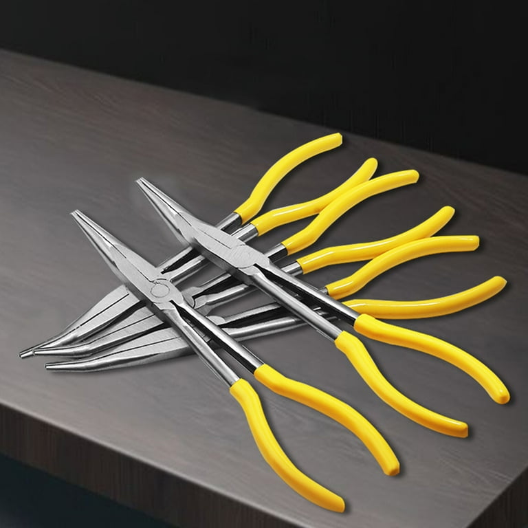 11 inch Long Reach Nose Pliers 0 45 Degree High Hardness High