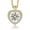 02 Heart Dancing-Gold, variant on 1 Carat Moissanite Dance Pendant Necklaces 14K Gold Plated Christmas Jewelry Gift for Women