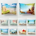 thumbnail image 2 of SANWOOD Pillow Case,Fresh Starfish Shell Throw Pillow Protector Case Cushion Cover Bedding Articles, 2 of 6