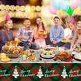 thumbnail image 5 of LSLJS Christmas Tablecloth 54×108" Disposable Plastic Tablecloths Christmas Decorations, Xmas Table Cloths for Party Supplies, Plastic Table Covers for Home Dinner Indoor or Outside, Table Cloth, 5 of 5
