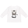 thumbnail image 3 of Inktastic Cute Zebra, Safari Animals, Jungle Animals, Wild Animals Boys or Girls Long Sleeve Toddler T-Shirt, 3 of 5