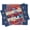 Beach, variant on 4th of July Beach Placemats Set of 4, Patriotic America Coastal Starfish Conch Coral Stripes Dining Place Mats Table Decor, American USA Farmhouse Home Kitchen Decoration 12 x 18 Inches