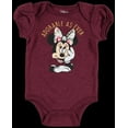 thumbnail image 3 of Disney Minnie Mouse Infant Baby Girls Bodysuit Pants Bib and Hat 4 Piece Outfit Set Newborn to Infant, 3 of 5