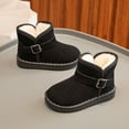 thumbnail image 4 of BOBOGOJP Girls Winter Boots Warm Toddler Snow Boots Cozy Fuzzy Kids Ankle Boots Boys Outdoor Fashion Booties Shoes for Little Big Kid Black for Size 8.5, 4 of 8