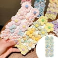 thumbnail image 2 of Baby Hair Ties Flower Hair Clips No Damage Scrunchie Cute Toddler Hair Accessories For Girls Kids Soft Gentle Hair Bands, 2 of 9