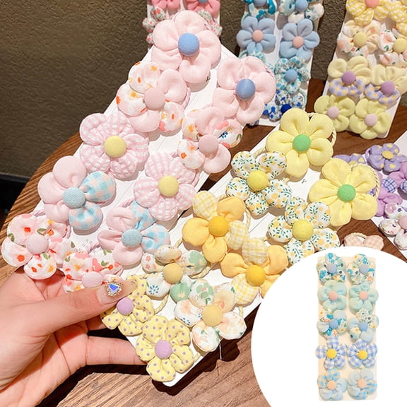 Baby Hair Clips Flower Hair Accessories Cute No Damage Soft Hair Ties For Toddlers Girls Kids Hair Bands Scrunchies