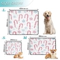 thumbnail image 3 of RMDQTR 3Pack Set of Small Pet Potty Pads Reusable Ultra-Absorbent Pet Training Pads Leak-Proof Pet Pads Candy Canes on White, 3 of 7