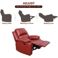 thumbnail image 5 of TrumanPick Manual Leather Recliner Chair,Overstuffed reclining Armchair Home Theater Sofa Recliner for Living Room,Red, 5 of 6