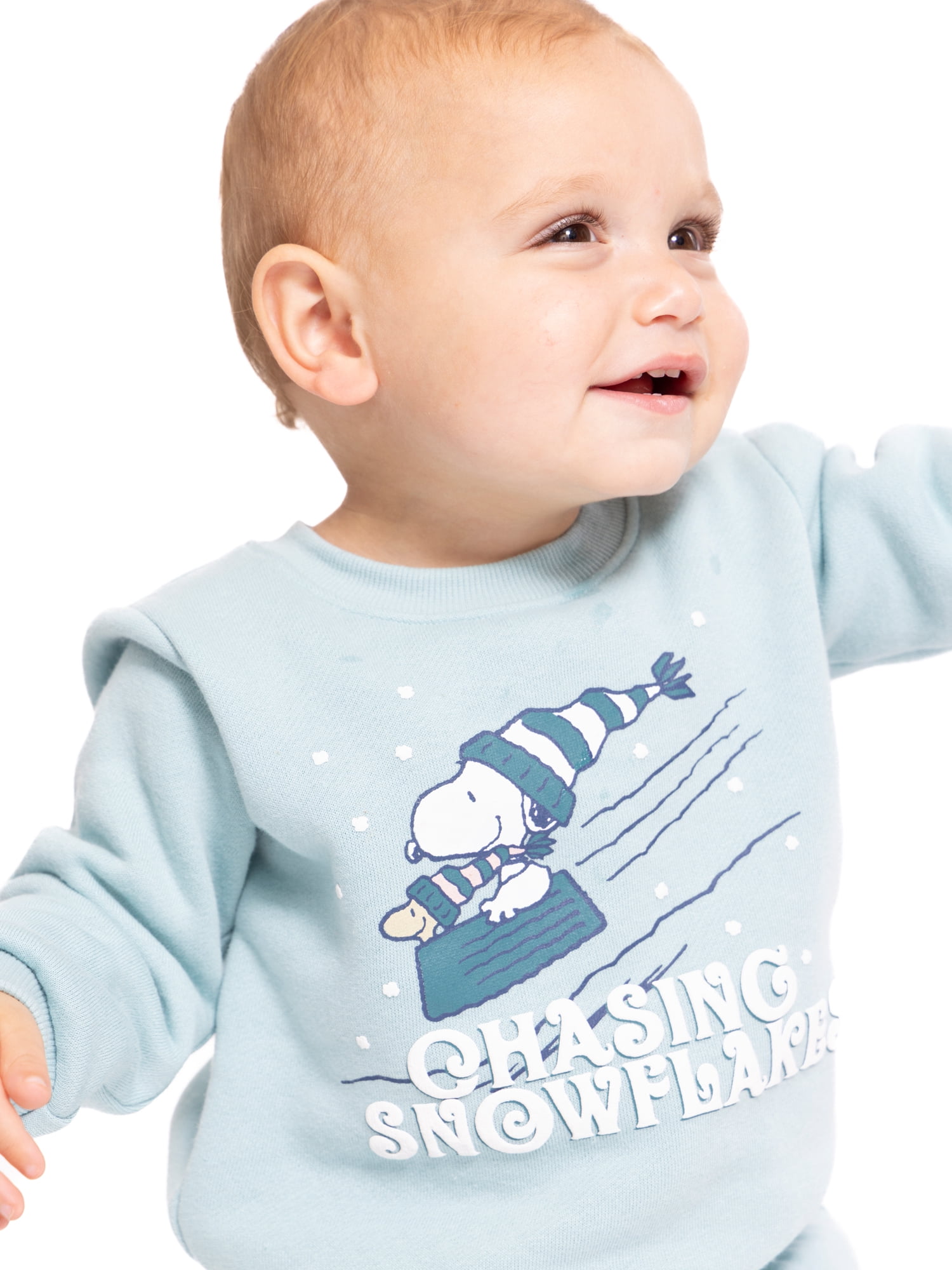 Snoopy Baby Boys or Girls Crewneck Sweatshirt and Joggers Set, 2-Piece, Sizes 0/3M-24M